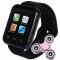 Smartwatch iUni U900i Plus, Bluetooth, LCD 1.44 Inch, Negru + Cadou Spinner MediaTech Power