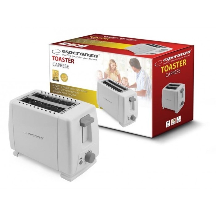 Prajitor paine, 700 w, doua fante, 7 trepte putere, buton stop, esperanza Digital Media Prajitor paine, 700 w, doua fante, 7 trepte putere, buton stop, esperanza Digital Media