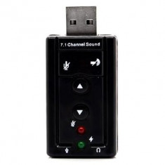 placa sunet usb 2.0 virtual surround 7.1 cu botoane volum mute casti foto