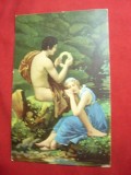 Ilustrata - Pictura de Gerard- Daphne si Cloe ,inc.sec.XX, Necirculata, Printata