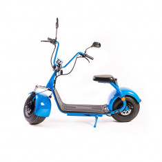 Moped Electric FreeWheel City Rider Albastru, Autonomie 40-60 km, Viteza 40 km/h, Motor de 1000W Brushless SmartPRO Technology foto