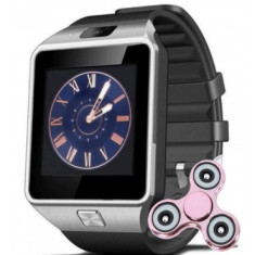 Ceas Smartwatch iUni DZ09 Plus, BT, Camera 1.3MP, 1.54 Inch, Argintiu + Cadou Spinner MediaTech Power foto