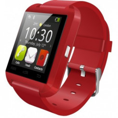 Smartwatch iUni U8+, BT, LCD 1.44 inch, Notificari, Rosu + Spinner Cadou MediaTech Power foto