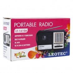 Radio portabil fm, 11 benzi, 3v, jack 3.5 mm, hi-fi, leotec Digital Media foto