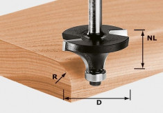 Freza de sanfrenat-profilat HW coada 8 mm HW S8 D28,7/R8 KL Festool Expert Tools foto