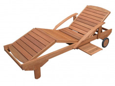 Hecht Era Lounger Scaun reglabil de lux din lemn masiv Power HighTools foto