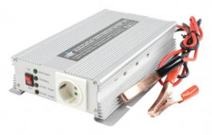 Invertor de tensiune 12V-230V,600W,incarcator de baterie incorporat,SCHUCO,HQ foto