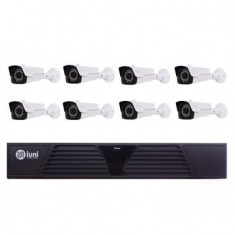 Sistem Supraveghere 8 Camere iUni, 36 Led IR, 720p, HDMI, VGA, 2 USB, LAN, PTZ, 4 canale audio MediaTech Power foto