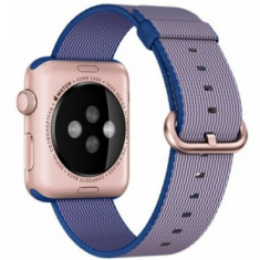 Curea pentru Apple Watch 42 mm iUni Woven Strap, Nylon, Electric Purple MediaTech Power foto