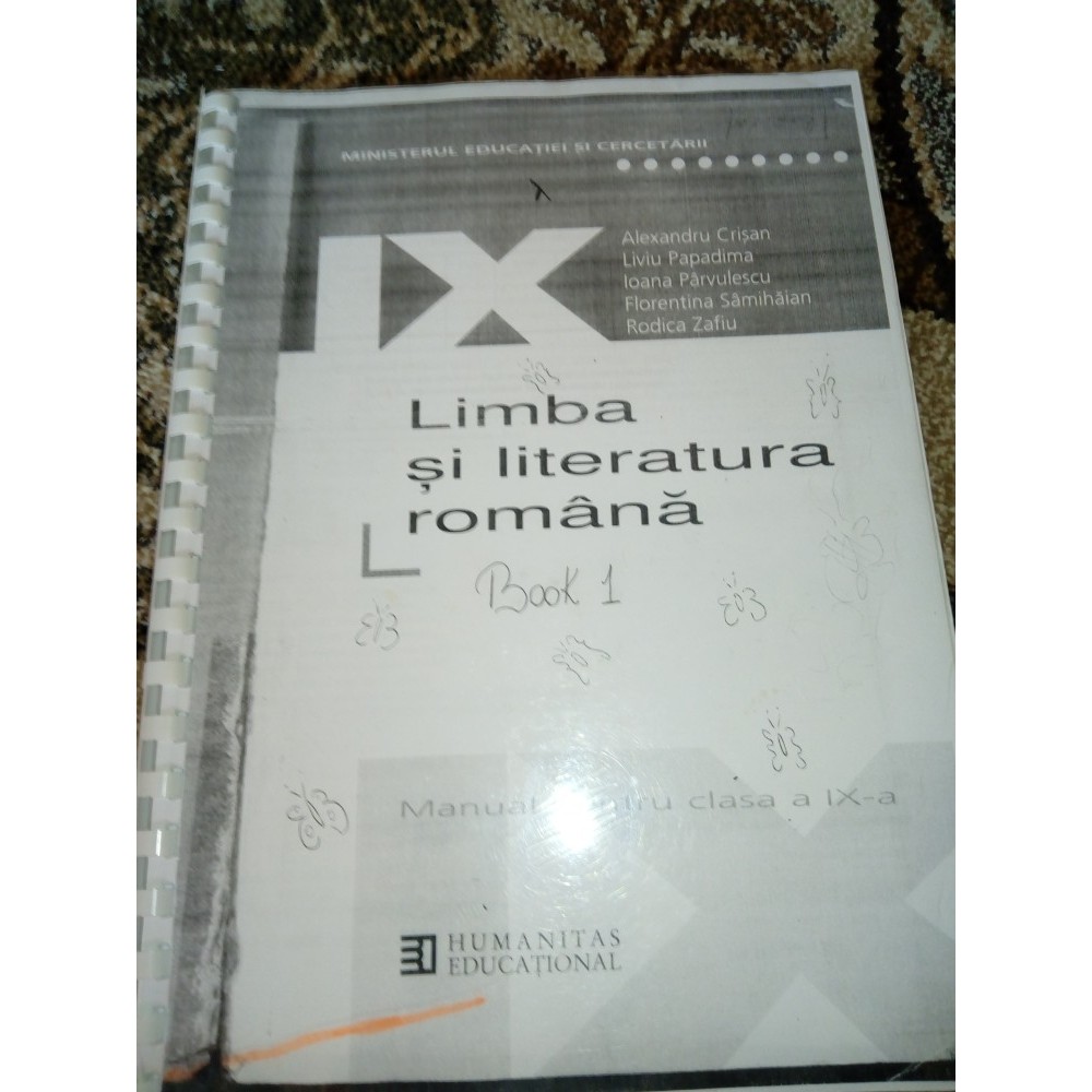 Manual Limba Romana cls IX, editura Humanitas foto. Mărește imagine