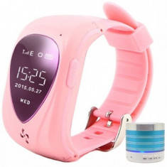 Ceas Smartwatch GPS Copii iUni U11,Telefon incoporat, Alarma SOS, Pink + Boxa Cadou MediaTech Power foto