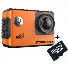 Camera Video Sport 4K iUni Dare S100 Orange, WiFi, GPS, mini HDMI, 2 inch LCD + Card MicroSD 8GB Cadou MediaTech Power foto
