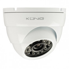 Camera de securitate tip Dome 700 TVL incl. cablu 20 m alb Konig foto