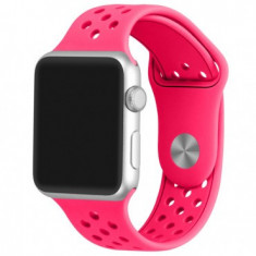 Curea pentru Apple Watch 42 mm Silicon Sport iUni Pink MediaTech Power foto