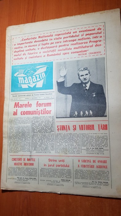 ziarul magazin 10 decembrie 1977-ceausescu la marele forum al comunistilor