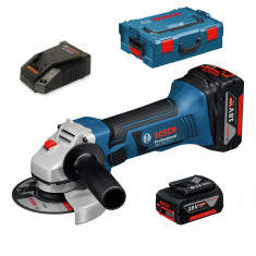 Polizor unghiular cu acumulator Bosch GWS 18-125 V-LI 2 x 4,0 Ah L-Boxx Expert Tools foto