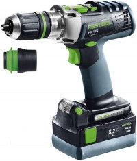 Masina de gaurit cu percutie, cu acumulator PDC 18/4 Li 5,2-Plus QUADRIVE Festool Expert Tools foto