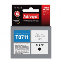 Cartus compatibil t0711 black epson, 9 ml, premium activejet, garantie 5 ani Digital Media foto