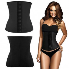 Corset modelator pentru slabit din latex Waist Trainer Negru Exotic Collection foto