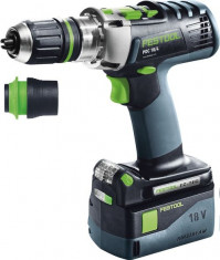 Masina de gaurit cu percutie, cu acumulator PDC 18/4 Li 5,2-Plus-SCA QUADRIVE Festool Expert Tools foto