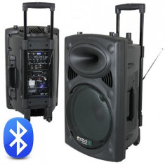 Boxa Portabila Activa cu Microfon, Telecomanda si BlueTooth 15&amp;quot; 450W RMS 12/230V USB/MP3 Ibiza Port foto
