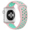 Curea pentru Apple Watch 42 mm Silicon Sport iUni Pink-Blue MediaTech Power