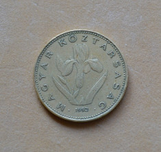 Moneda - 20 Forint 1993 Ungaria Budapesta #718 foto