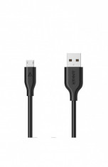 Cablu Micro USB Anker PowerLine 1 si 8 Metri Negru Phone Protect foto