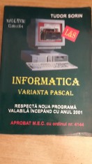 myh 31s - Tudor Sorin - Informatica varianta Pascal - ed 2001