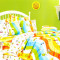 Lenjerie de pat pentru copii, viu colorata, bumbac 100%, 3 piese
