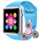 Ceas Smartwatch cu Telefon iUni A100i, BT, LCD 1.54 Inch, Camera, Albastru + Cadou Spinner MediaTech Power