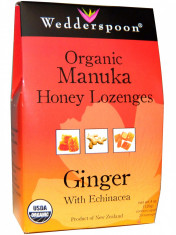 Bomboane (Dropsuri) cu Miere de Manuka, Ghimbir si Echinacea 120g - NVS-WED142 Pure Sensation foto