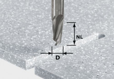 Freza spiral pentru canale cu TC coada 12 mm HW Spi D12/42 RD ss S12 Festool Expert Tools foto