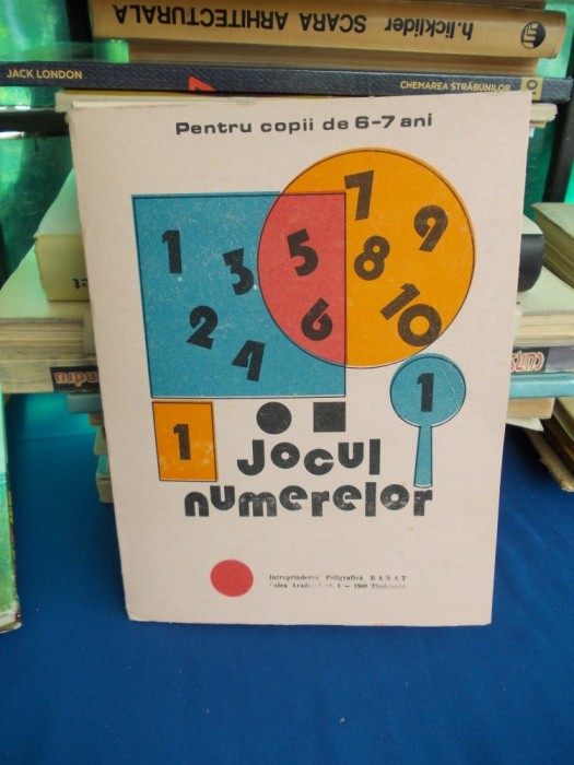 JOCUL NUMERELOR , JOC PENTRU COPII DE 6-7 ANI , INTREPR. BANAT , 1989