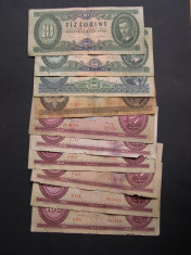 Lot 10 buc. forint DIFERITE Ungaria 1962 - 1993 foto