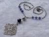 Colier Argint Ametist Mov, Onix, Perla Naturala, Vintage Italia, Bijuterie Argint 925, Handmade