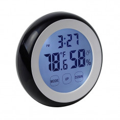 Ceas digital led cu touchscreen, temperatura, umiditate, alarma, magnet fixare Digital Media foto