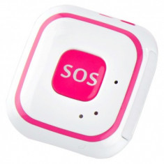 Mini GPS Tracker GSM iUni V29, SOS, GPS+LBS+WIFI, copii si varstnici, Roz MediaTech Power foto