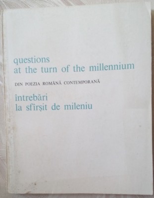 QUESTIONS AT THE TURN OF THE MILLENIUM:CONTEMPORARY ROMANIAN POETRY SAMPLER/1984 foto