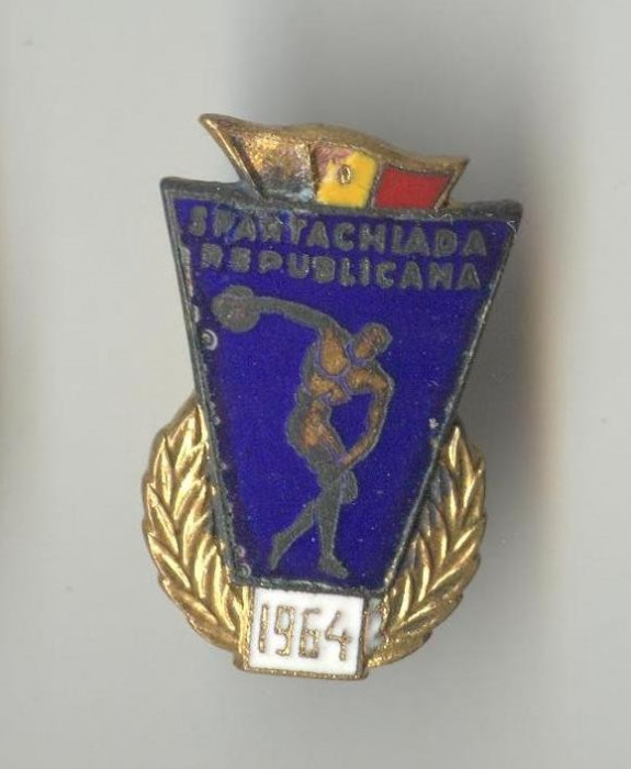 SPARTACHIADA REPUBLICANA 1964 - Insigna EMAIL - SUPERBA