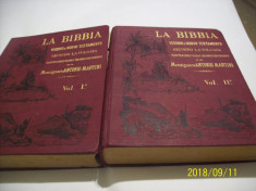 la bibbia-v. e n. testamento a. martini 2 vol. limba italiana foto