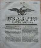 Ziarul Buletin , gazeta oficiala a Principatului Valahiei , nr. 33 , 1839