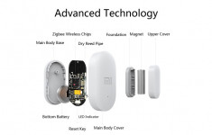 senzor xiaomi magnetic wireless pentru geam sau usa foto