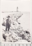 Bnk foto - Mangalia - Farul, Alb-Negru, Romania de la 1950, Cladiri