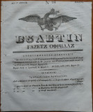 Cumpara ieftin Ziarul Buletin , gazeta oficiala a Principatului Valahiei , nr. 26 , 1839
