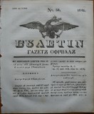 Ziarul Buletin , gazeta oficiala a Principatului Valahiei , nr. 38 , 1841