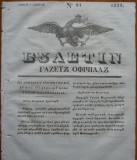 Ziarul Buletin , gazeta oficiala a Principatului Valahiei , nr. 21 , 1839