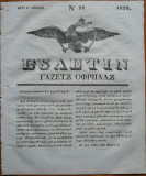 Ziarul Buletin , gazeta oficiala a Principatului Valahiei , nr. 22 , 1839