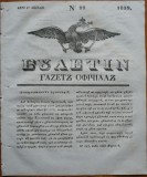 Ziarul Buletin , gazeta oficiala a Principatului Valahiei , nr. 22 , 1839