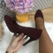 Pantofi dama rosii bordo cu toc mic marime 38